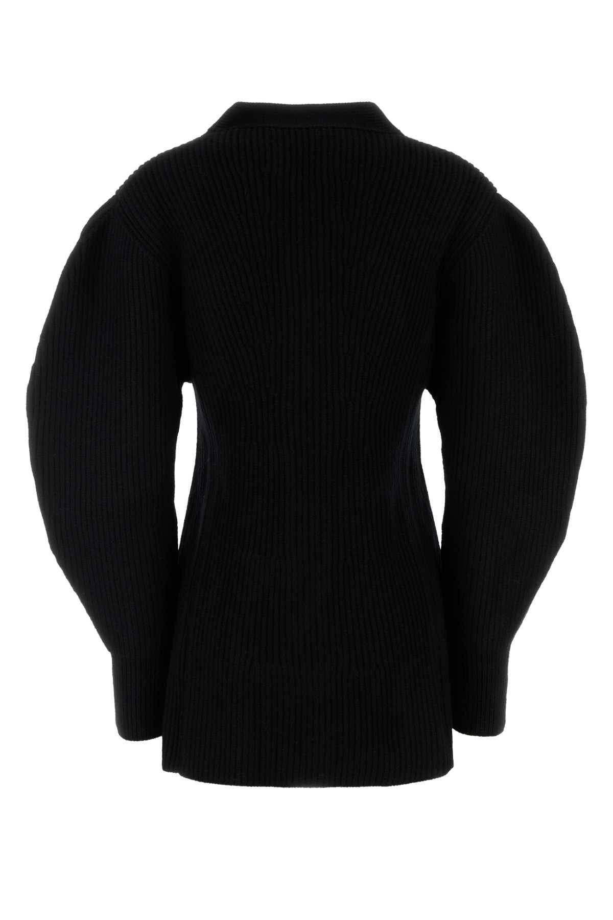 Jil Sander Women Black Wool Cardigan - 2