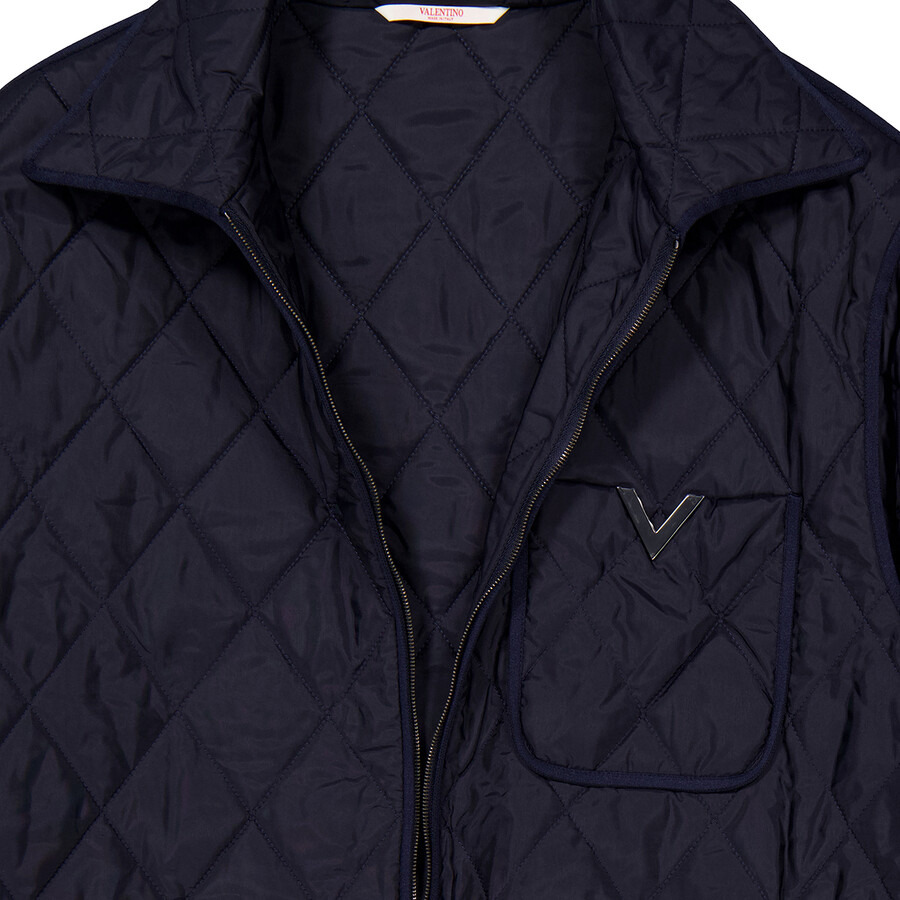 Valentino Metallic V Quilted Shirt Jacket - 2