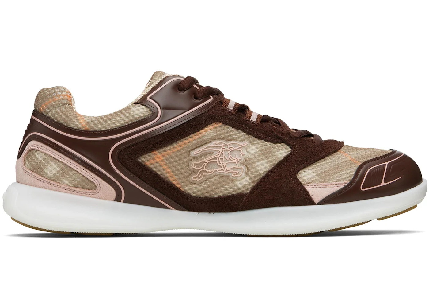 Burberry Matrix Sports Sneakers Check Beige Burgundy - 1