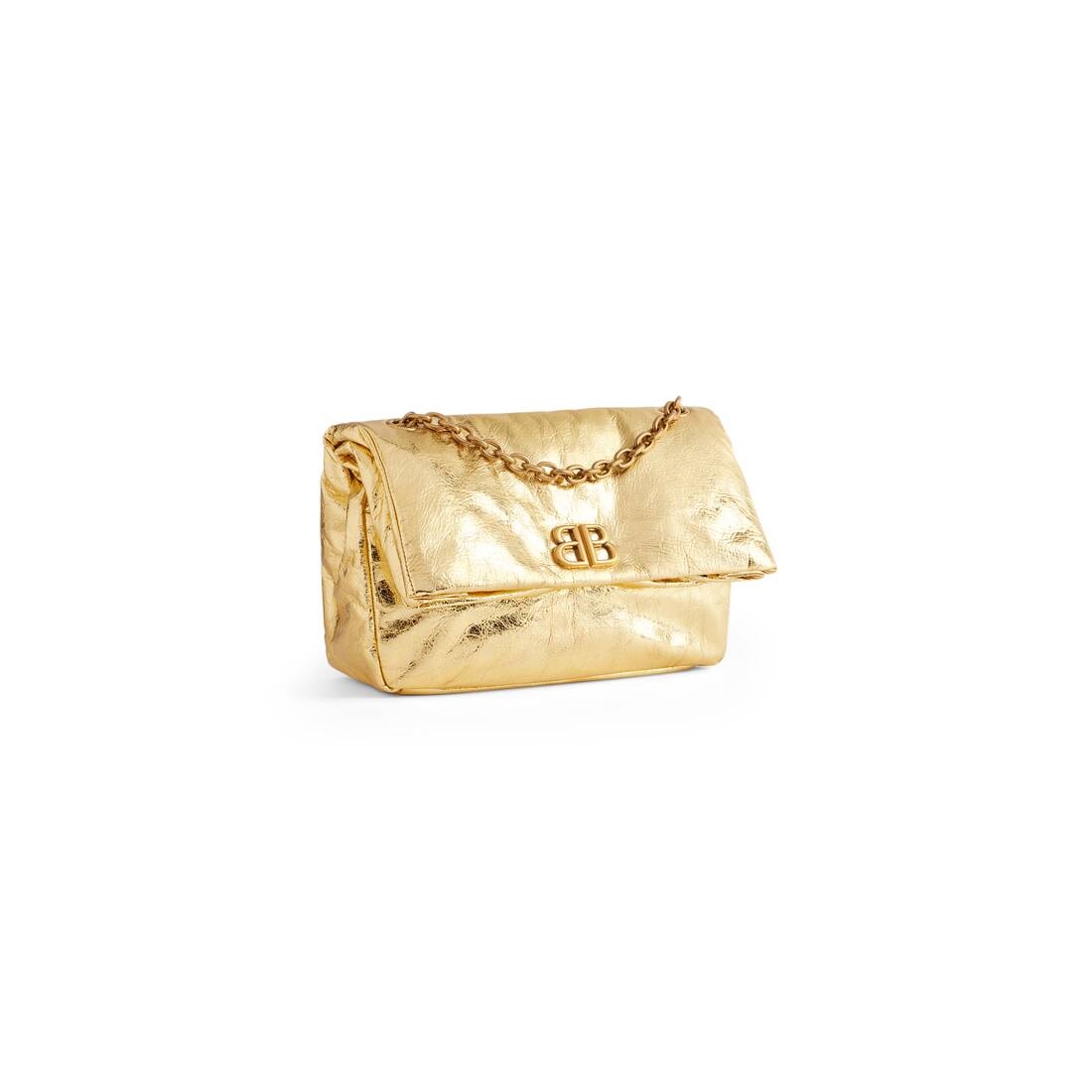 Women's Monaco Small Chain Bag Metallized in Gold - 2