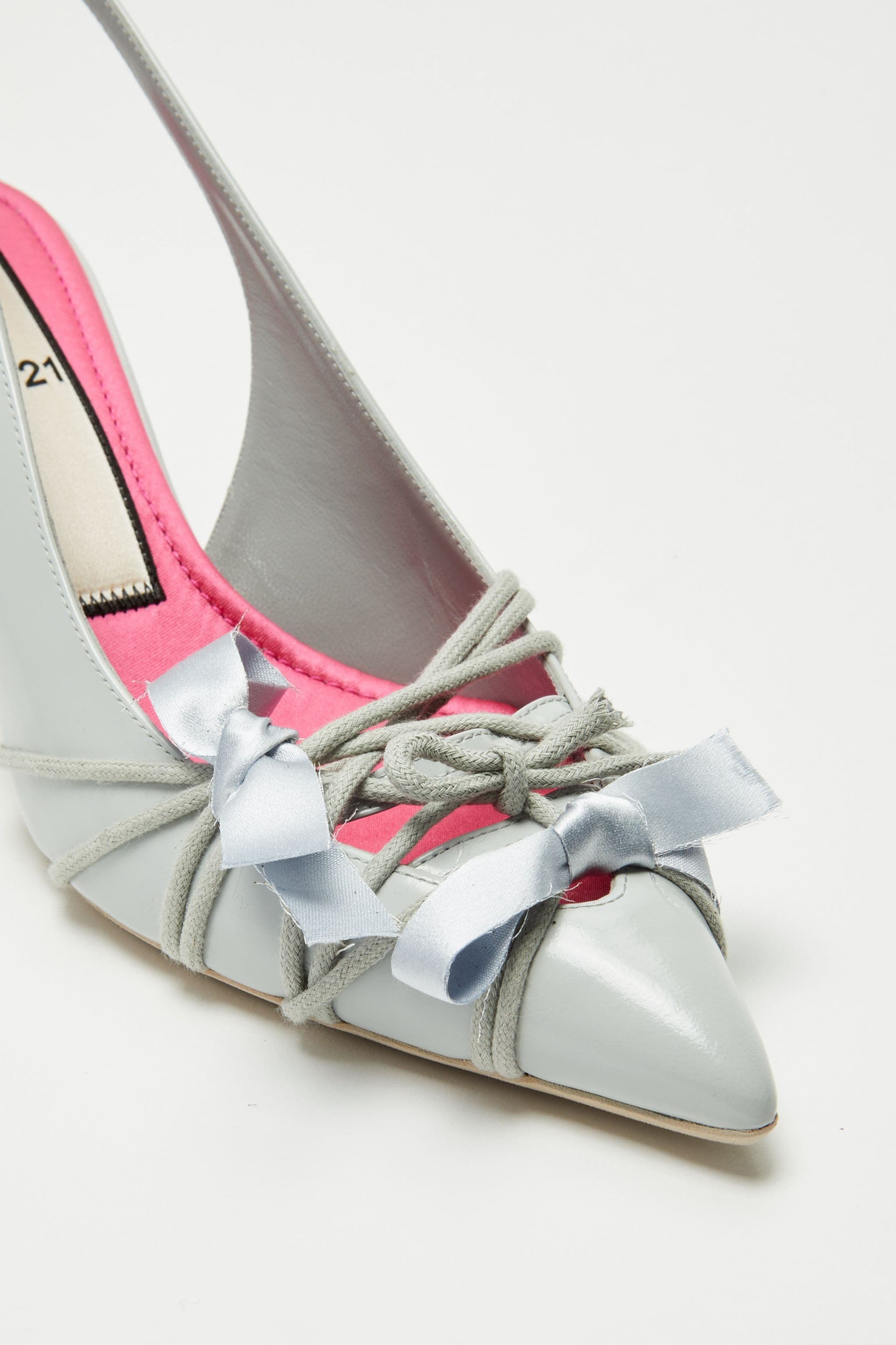 BOW-EMBELLISHED LEATHER SLINGBACK PUMPS - 4