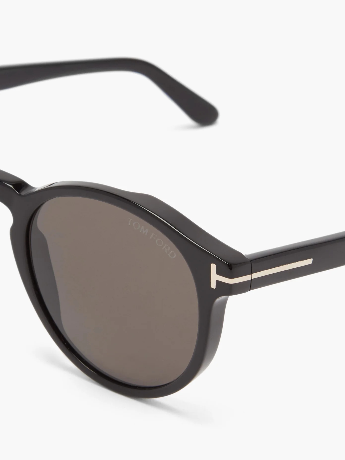 T-hinge round acetate sunglasses - 2