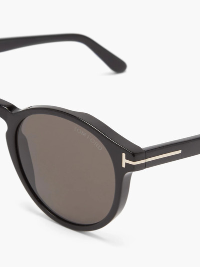 TOM FORD T-hinge round acetate sunglasses outlook