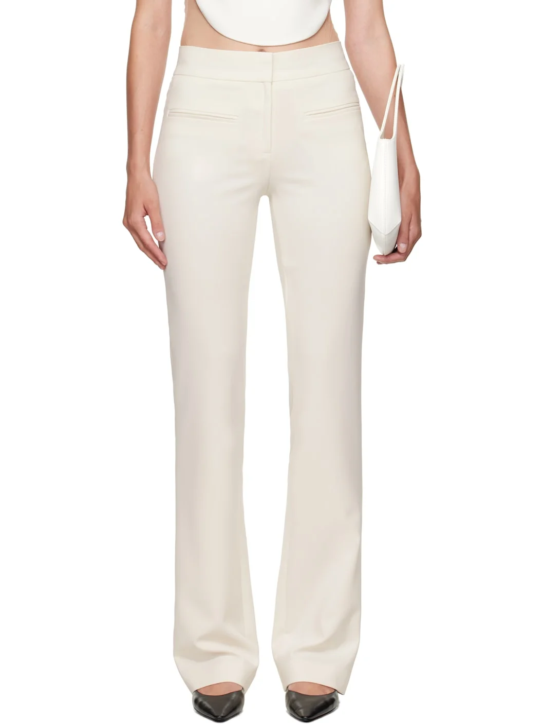 Off-White Heritage Fluid Bootcut Trousers - 1