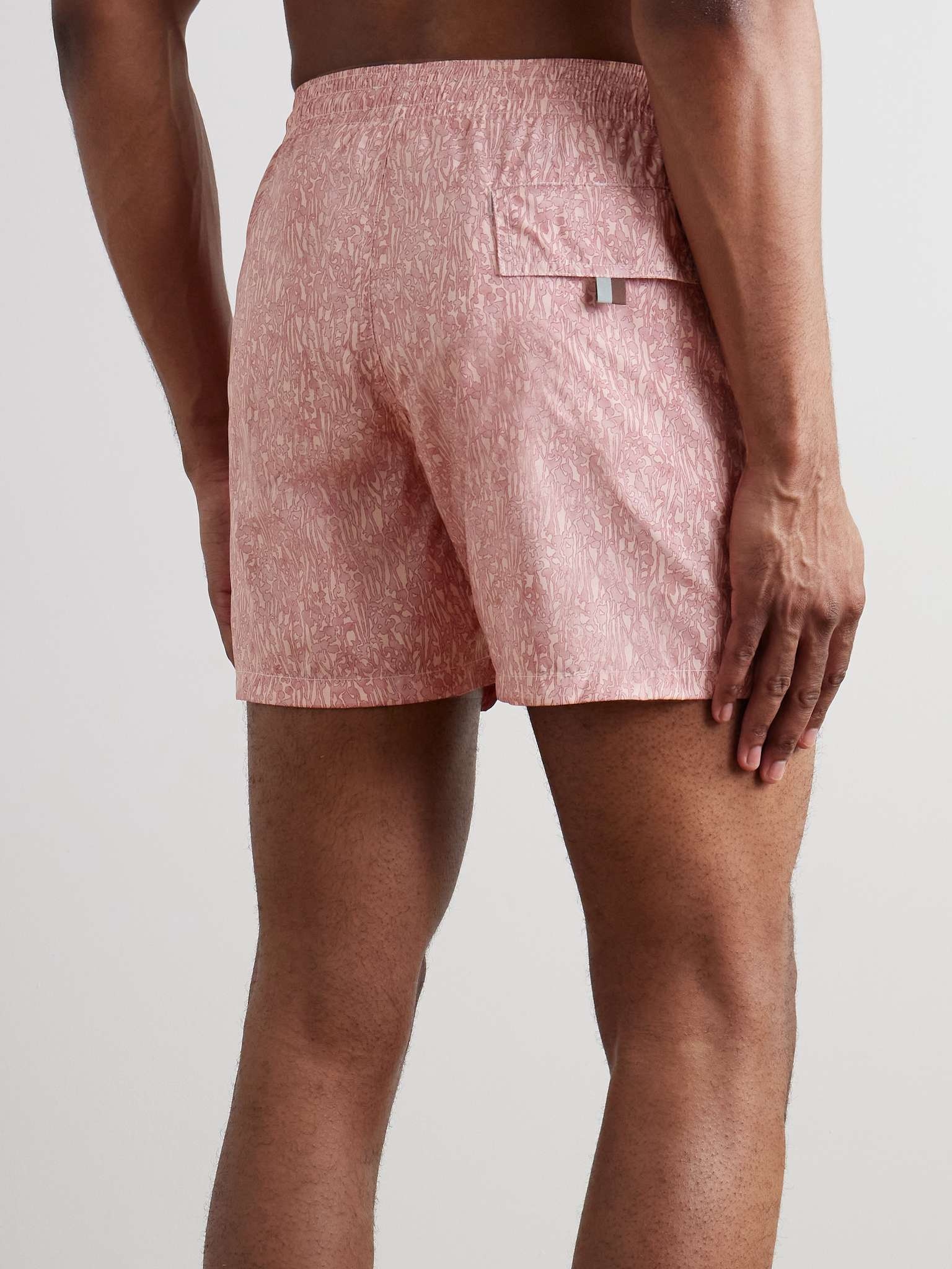 Straight-Leg Mid-Length Printed Swim Shorts - 3