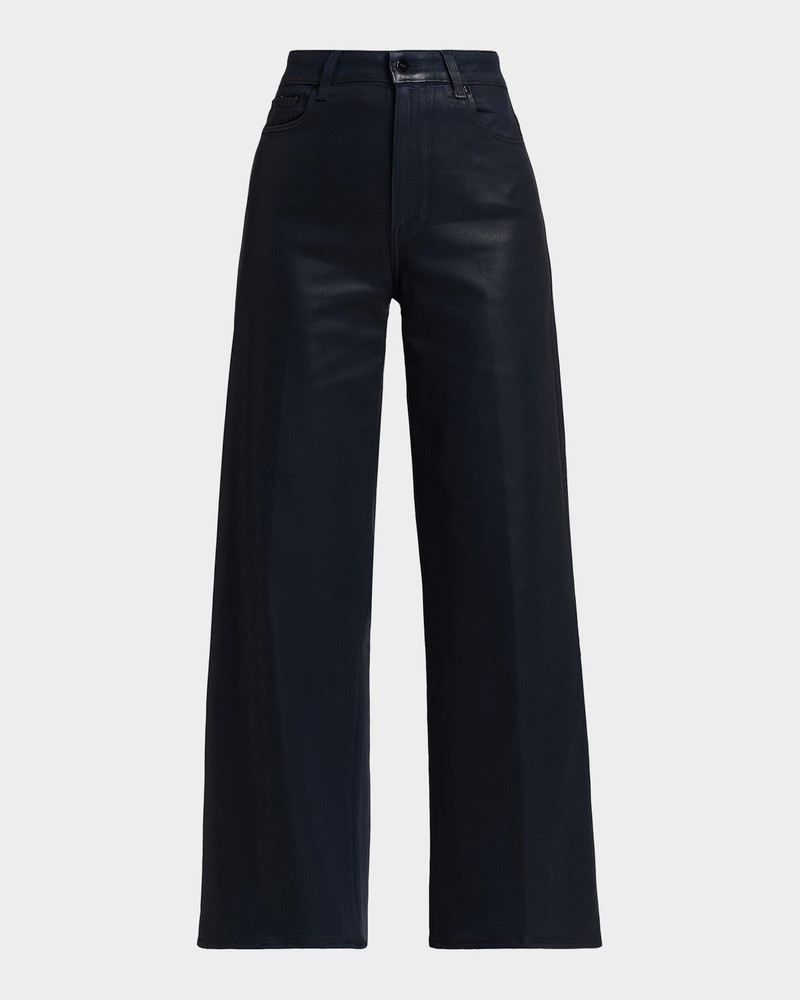Anessa Coated High-Rise Wide-Leg Jeans 1