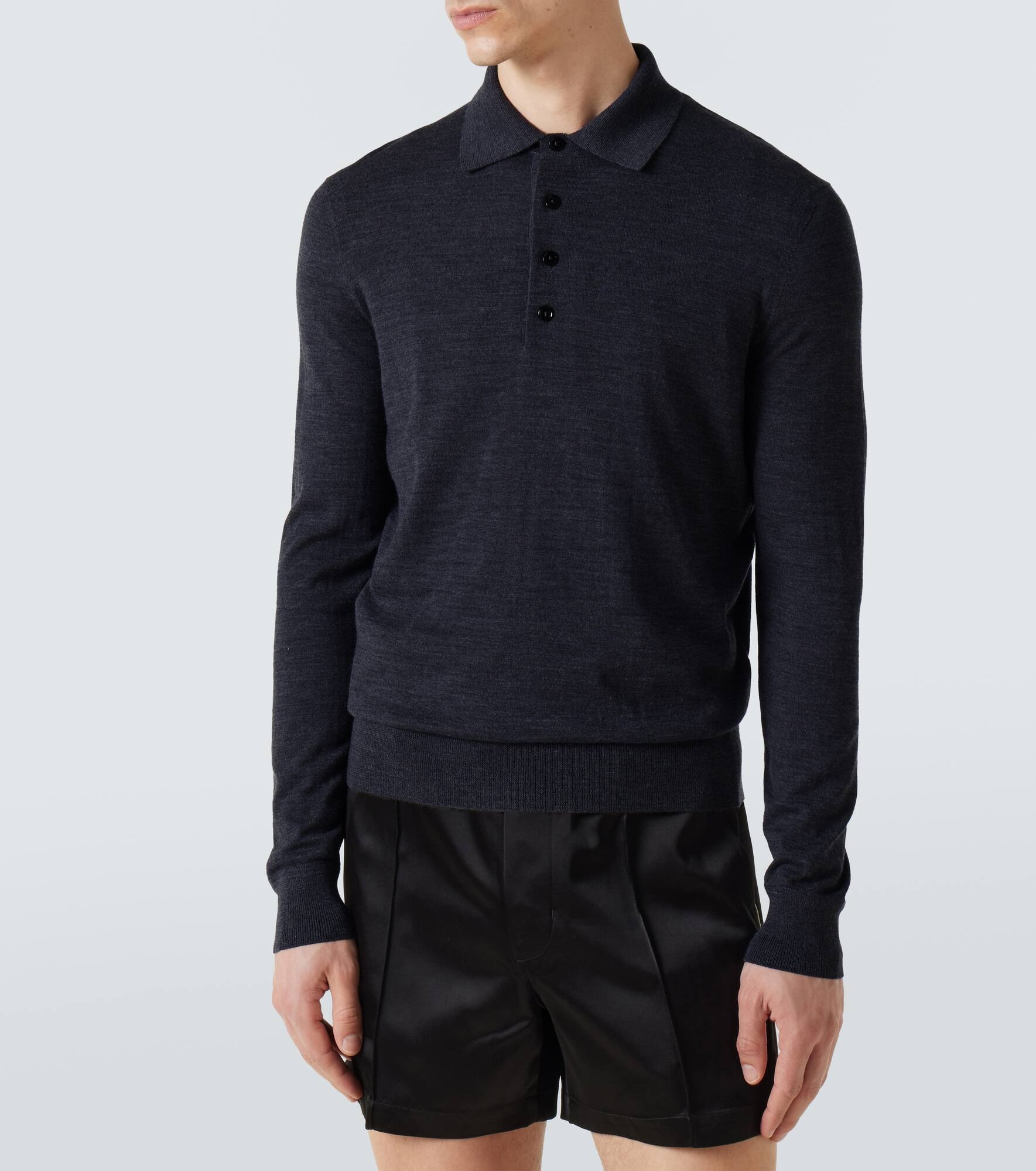 Wool polo sweater - 3