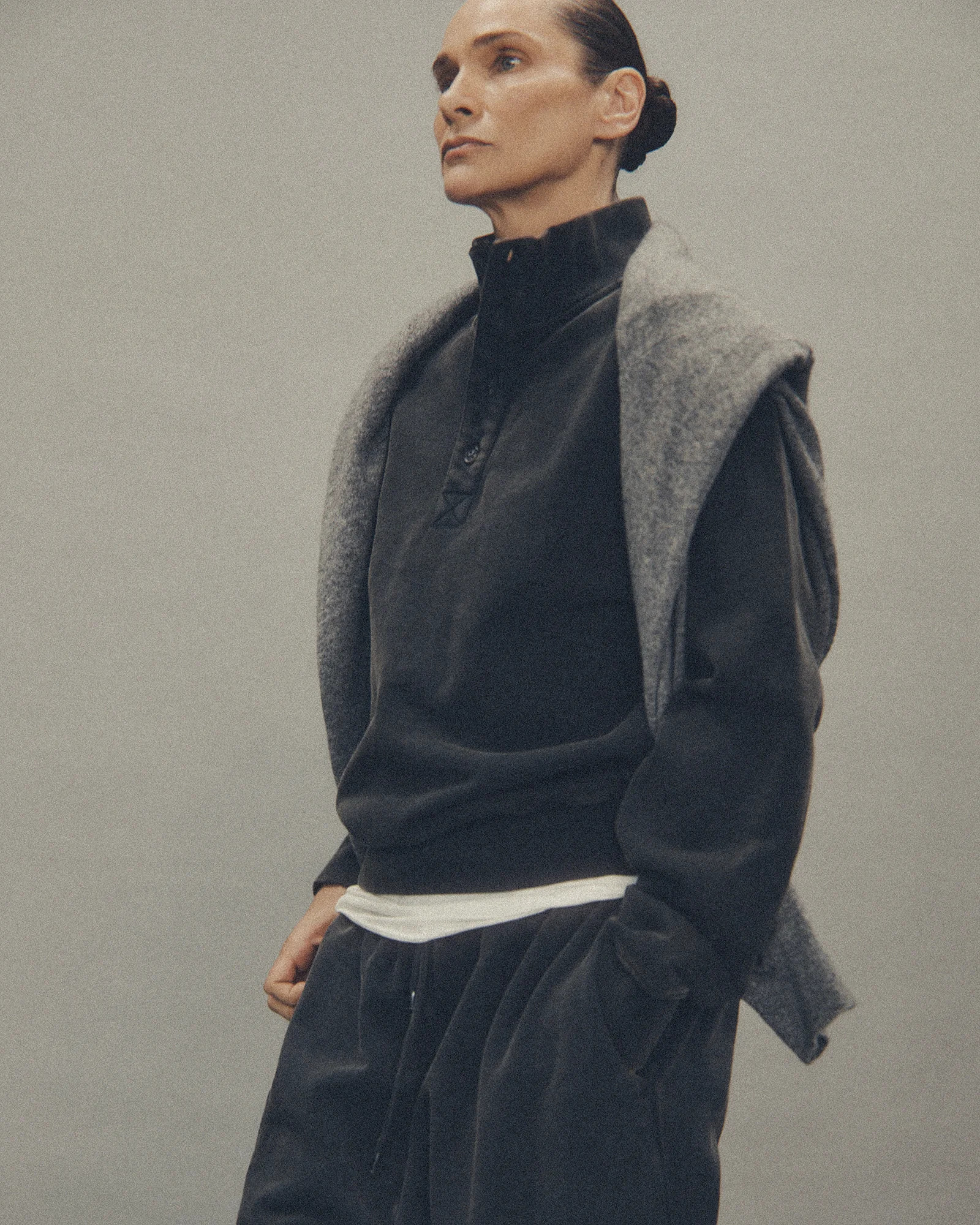 PORT PULLOVER WASHED BLACK - 6