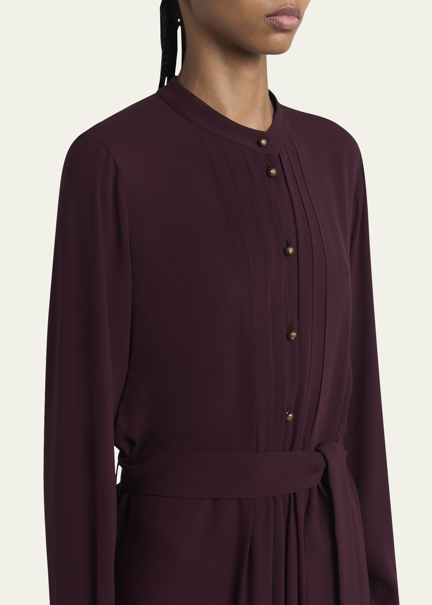 Hattie Sable Silk Crepe Shirtdress - 5