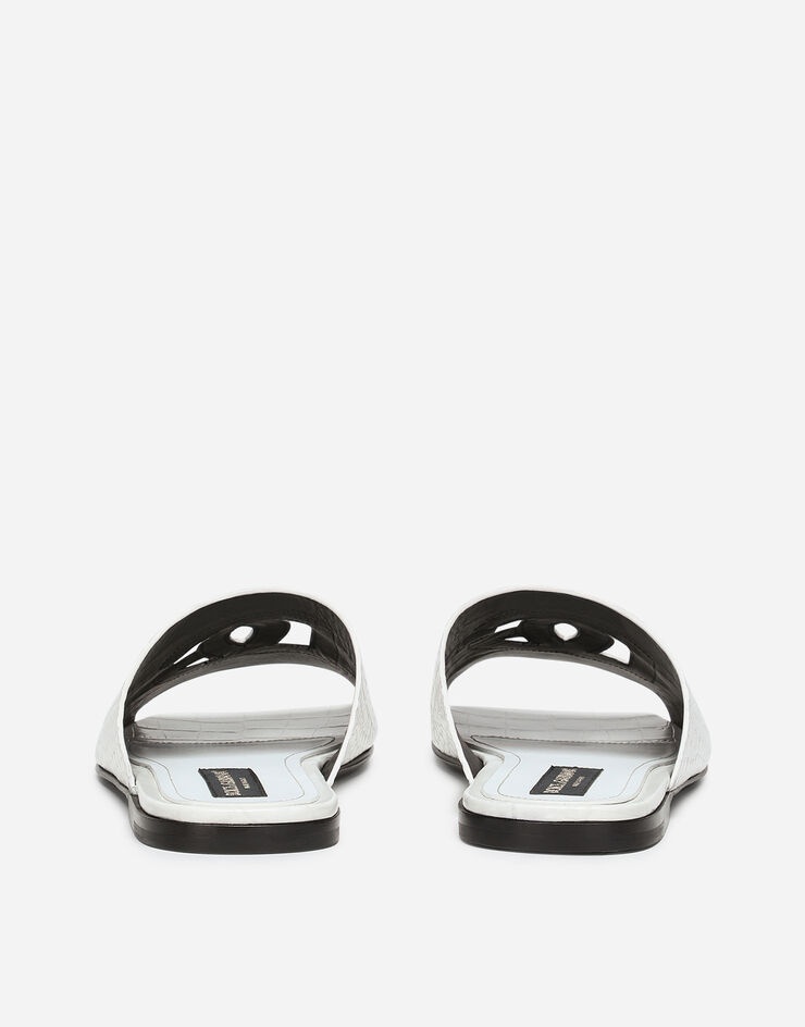 Crocodile-print calfskin Pantheon sliders - 3