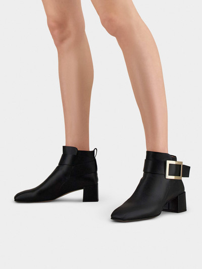 Roger Vivier So Vivier Metal Buckle Ankle Boots in Leather outlook