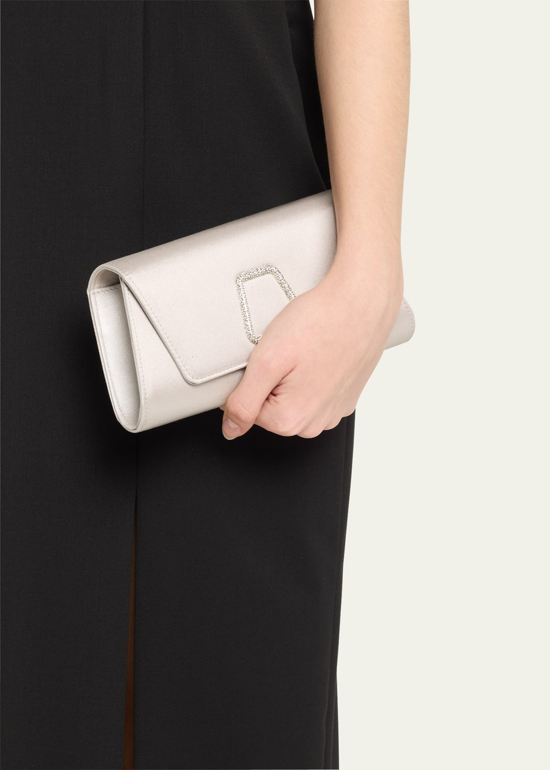 AKRIS Anouk Mini Crystal Satin Clutch Bag outlook