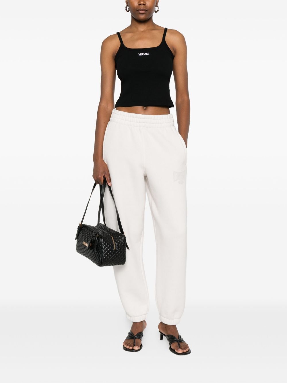 logo-embroidered top - 2