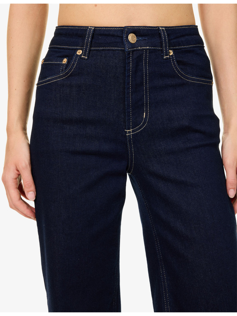 Getty Wide-Leg Denim Jeans 5