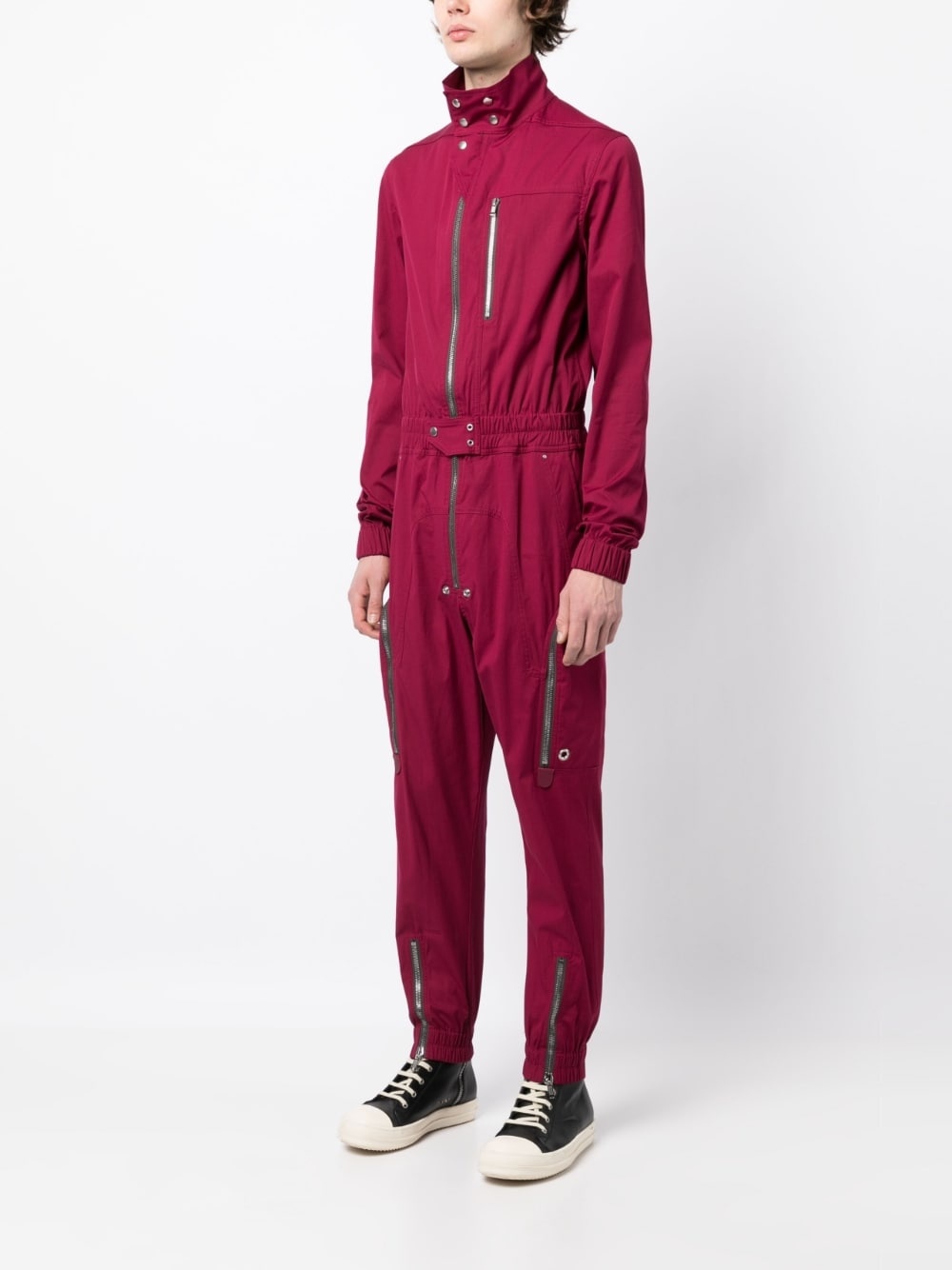long-sleeve zip-up jumpsuit - 3
