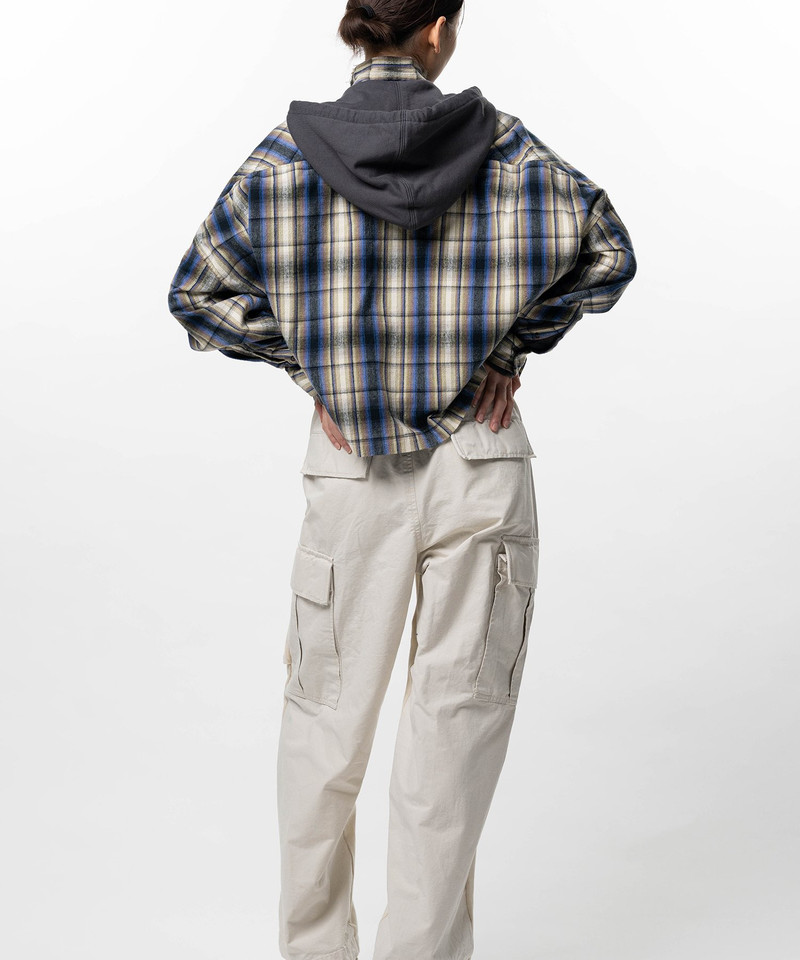 Hoodie Combine Checkered Shirt 12