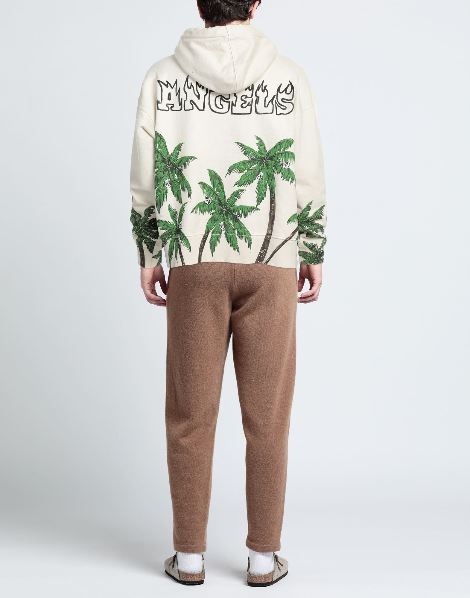 Beige Men's Hooded Sweatshirt - 3