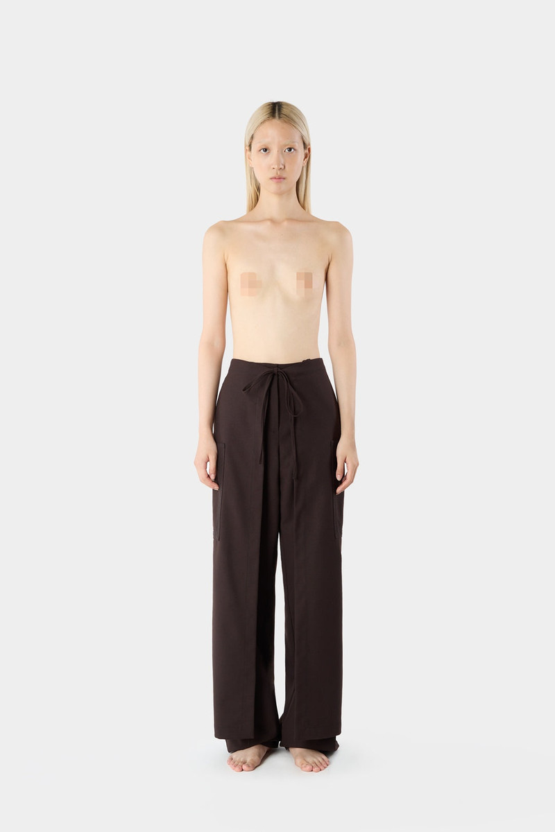 LONG PANEL PANTS / burnt aubergine 3