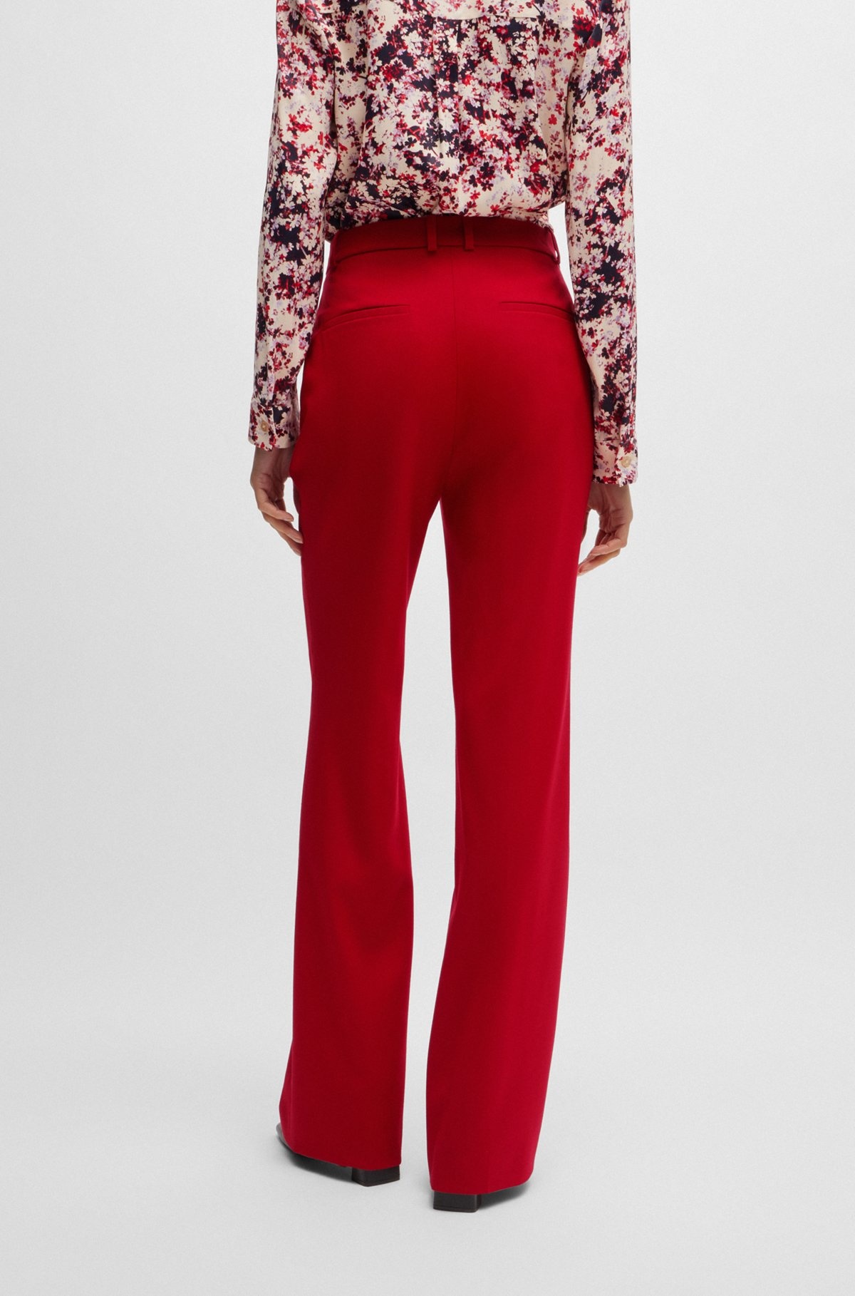 REGULAR-FIT TROUSERS IN VIRGIN-WOOL TWILL - 4