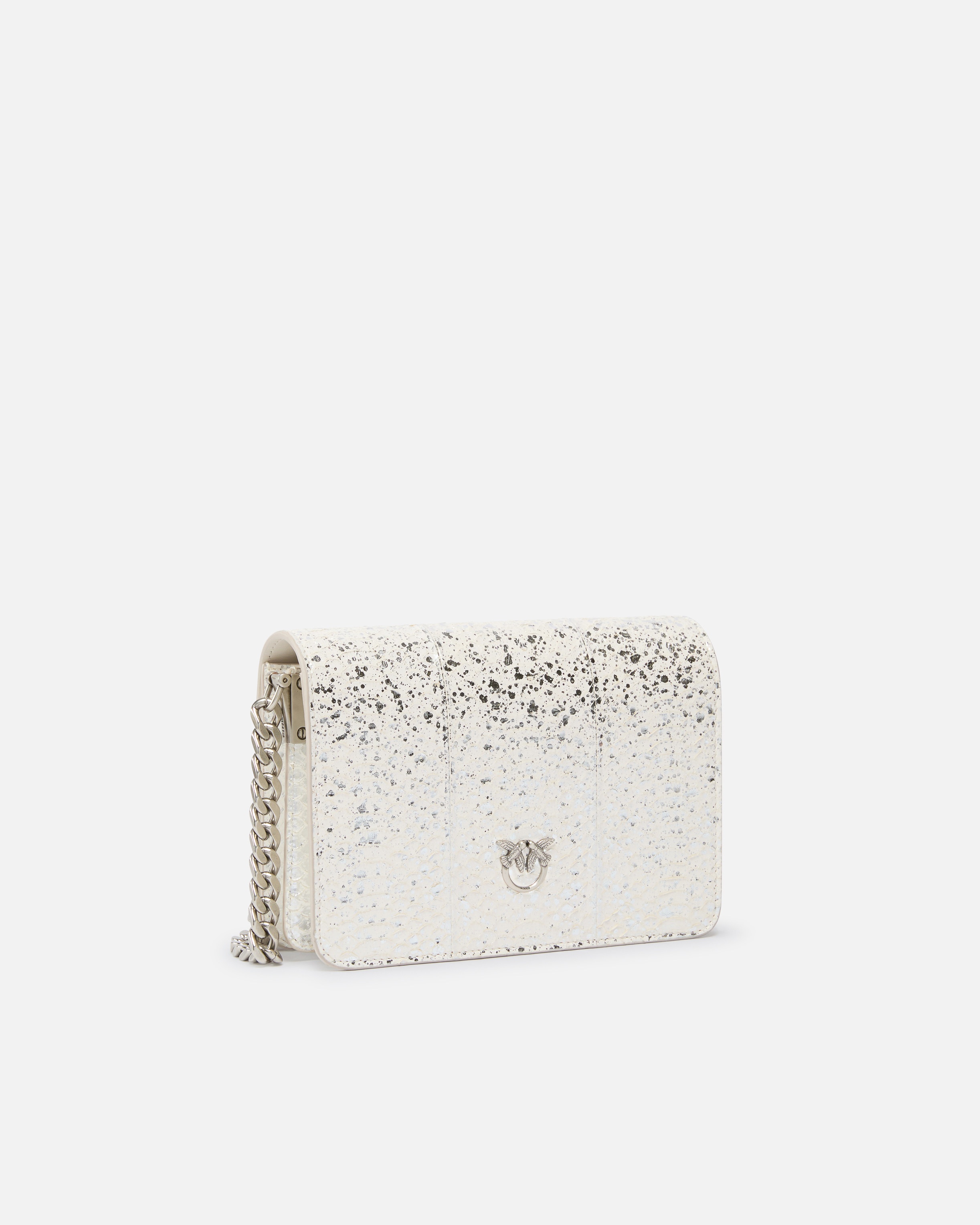 MINI LOVE BAG CROSSBODY BAG IN LAMINATED REPTILE PINKO GALLERIA. - 2