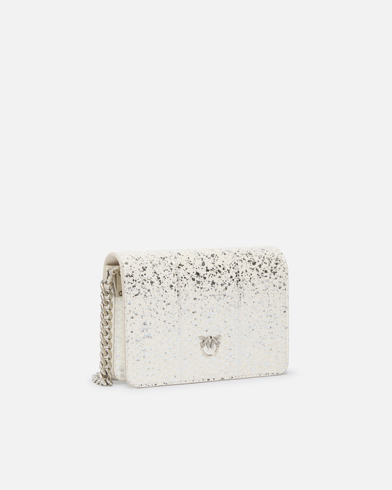 PINKO MINI LOVE BAG CROSSBODY BAG IN LAMINATED REPTILE PINKO GALLERIA. outlook