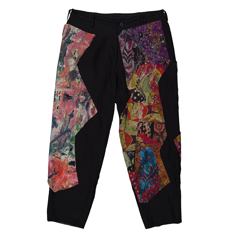Yohji Yamamoto Men's Black Y-Patchwork P.L Pants - 1