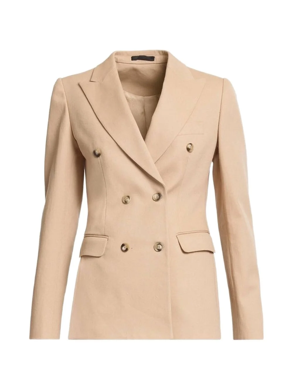 double-breasted drill blazer - 1