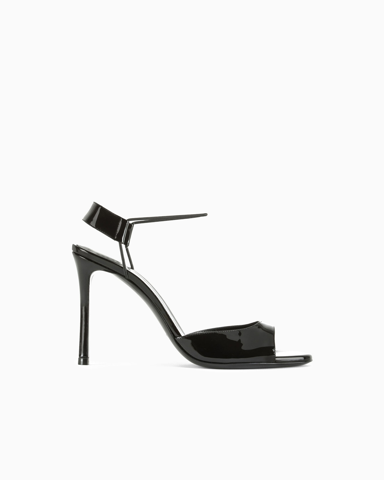 High-heeled sandals in smooth patent leather - 1