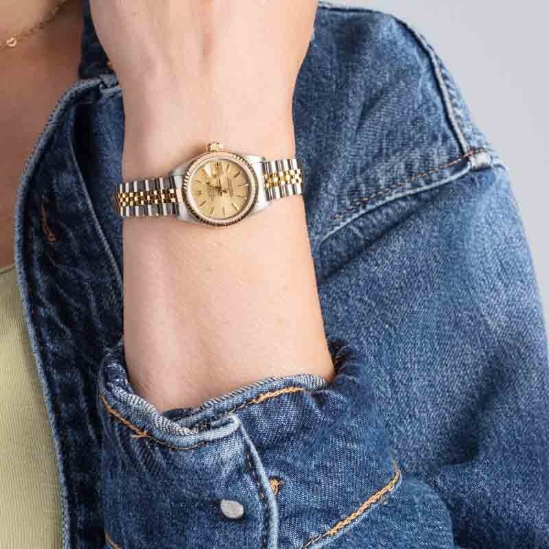 Lady Rolex Datejust Ref 69173 Champagne - 5