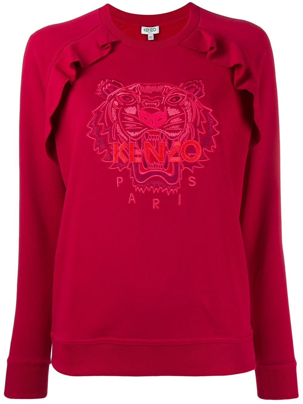 tiger embroidered sweatshirt - 1