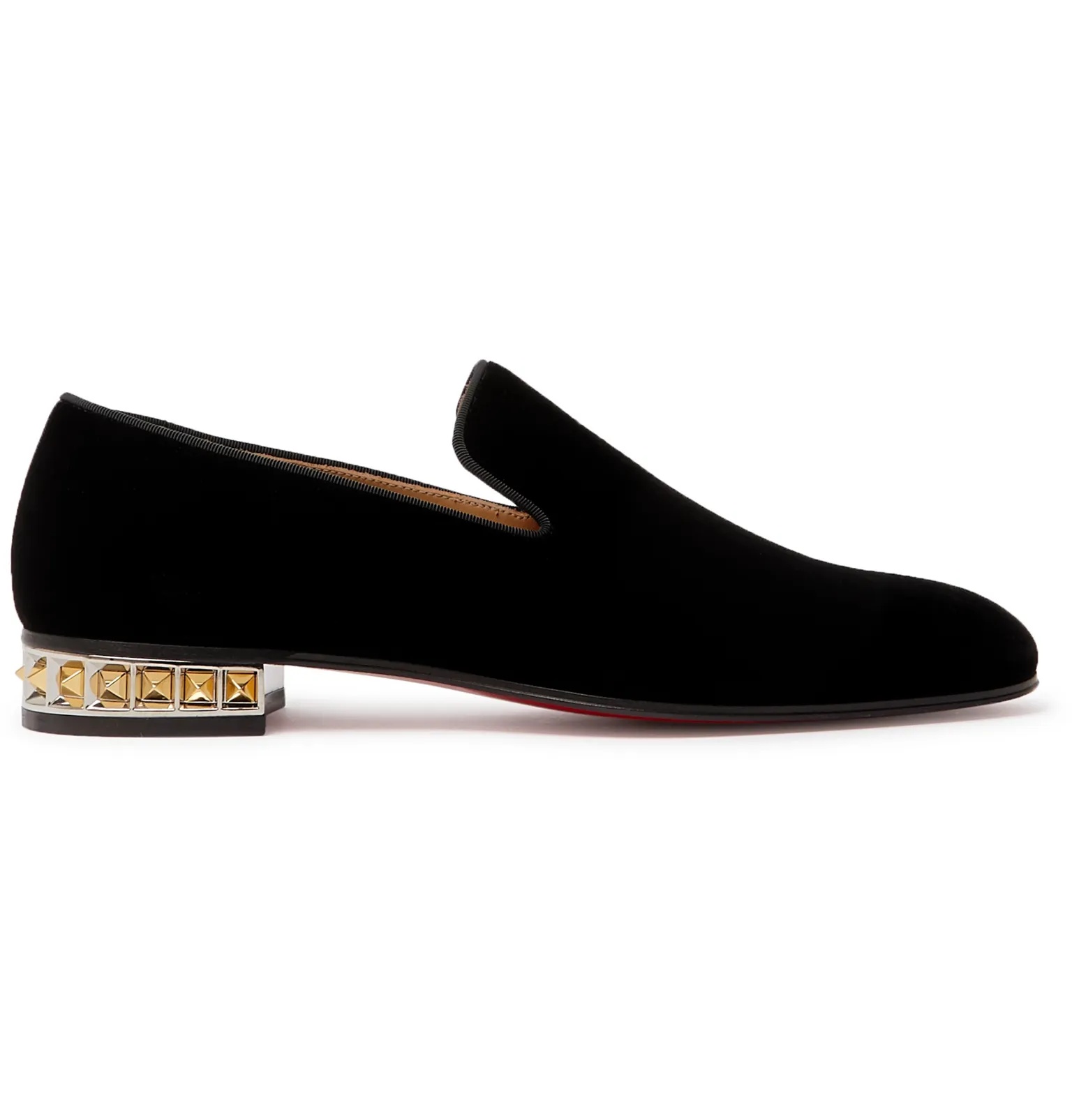 Marpyramide Spiked Velvet Loafers - 1