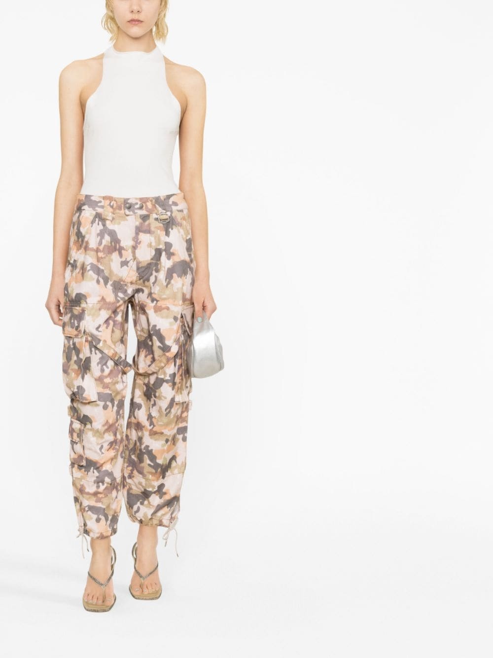 Elore abstract-print cotton trousers - 2