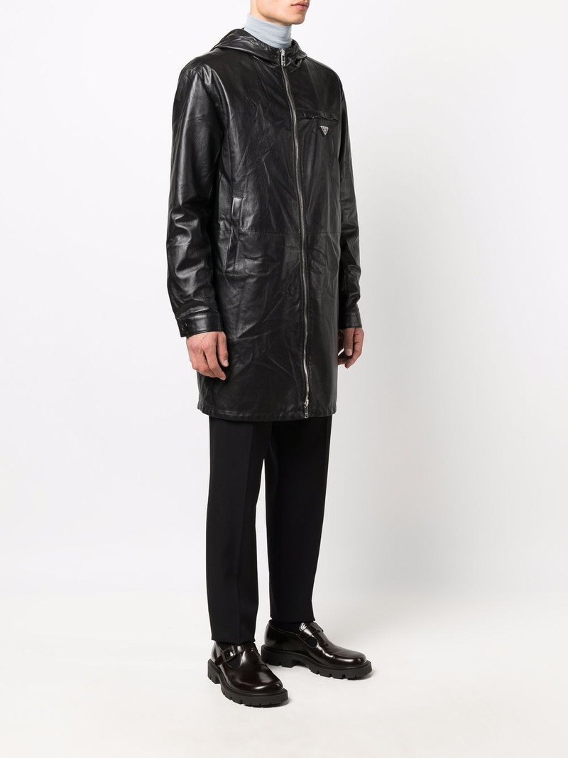 zip-fastening leather coat 3