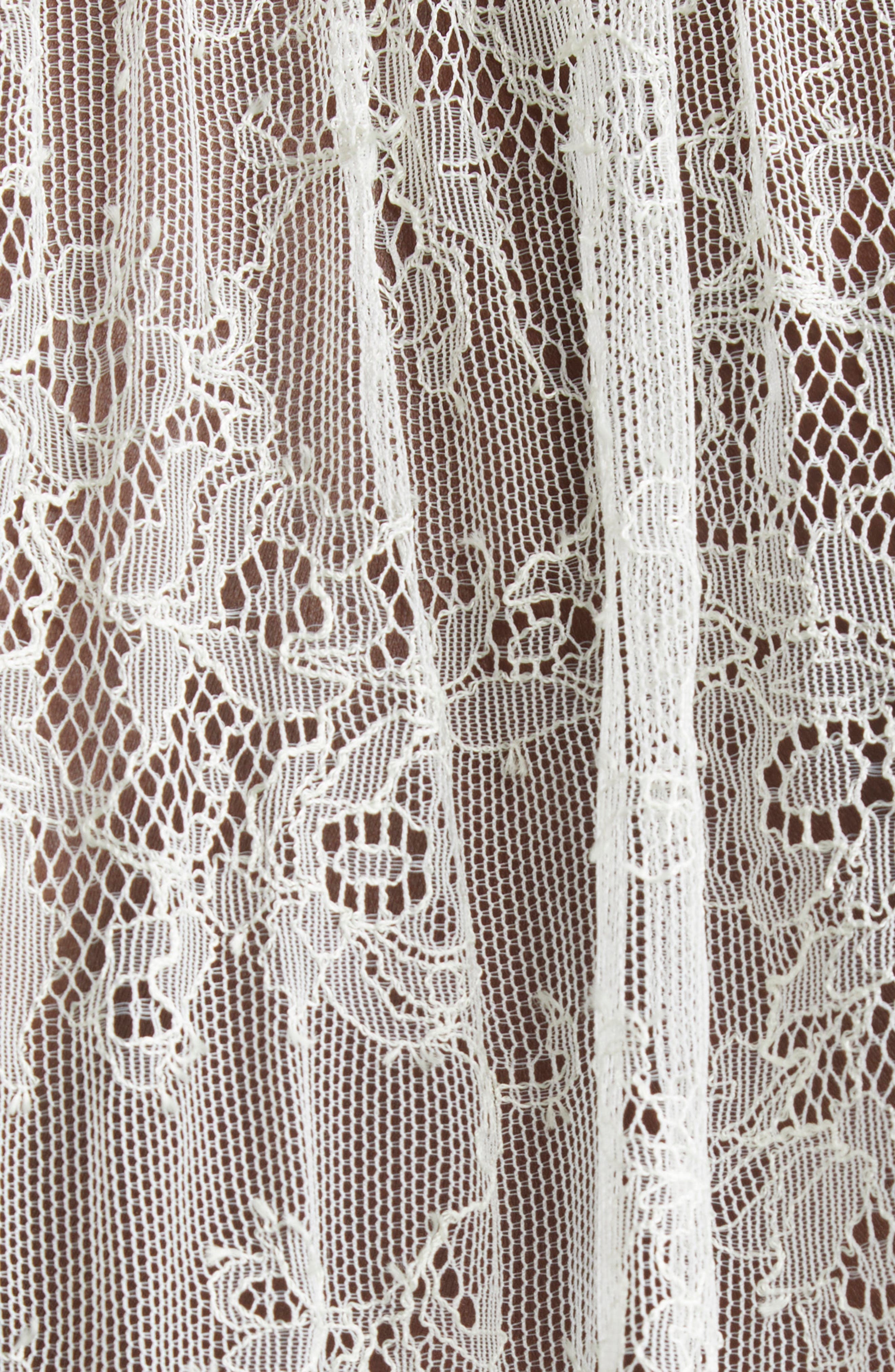 Ulla Johnson Iliana Pussybow Tie Sheer Cotton Lace Top in Pearl at Nordstrom - 7