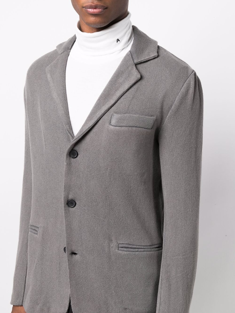 fitted single-breasted blazer - 5