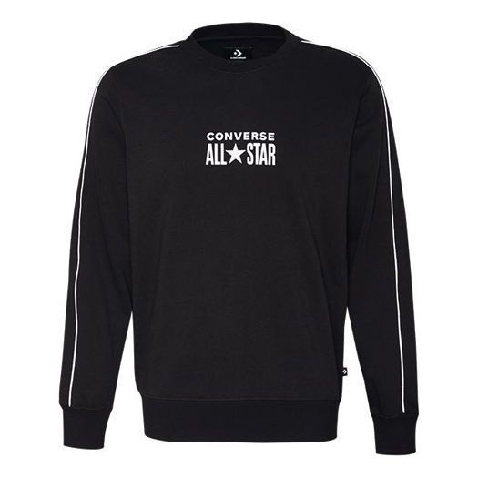 Converse All Star Track Crew Fleece Sweatshirt 'Black' 10018257-A01 - 1