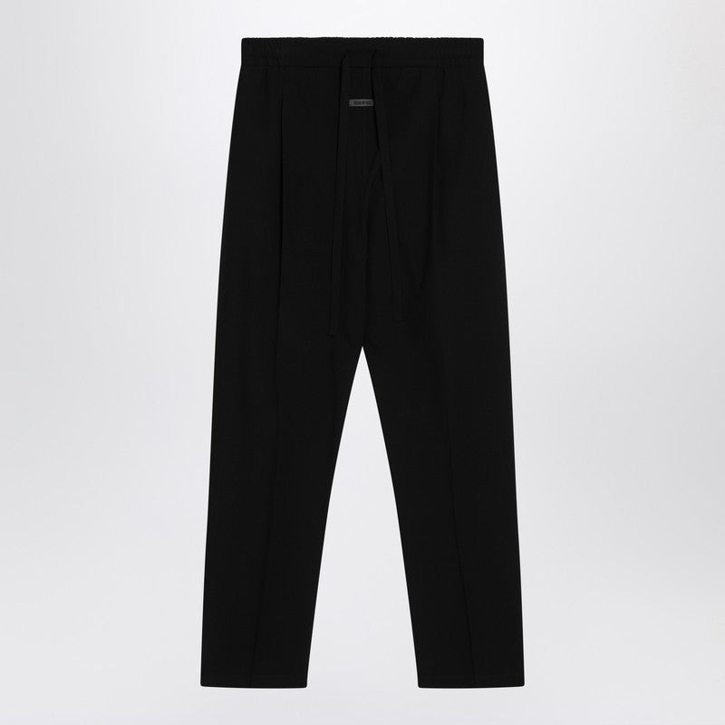 Fear Of God Black Cotton And Wool Trousers Men - 2