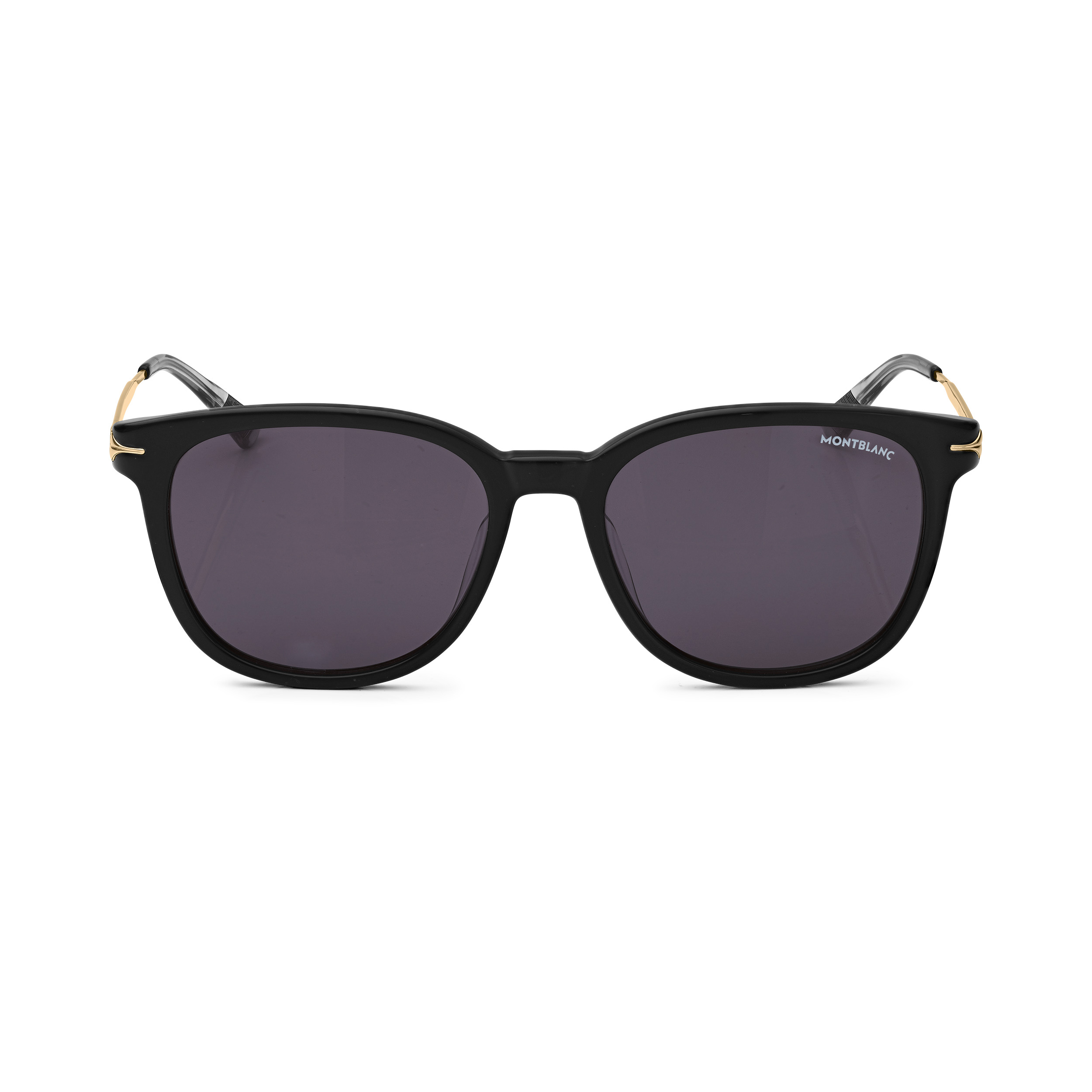 Round Sunglasses with Black Acetate Frame - 1