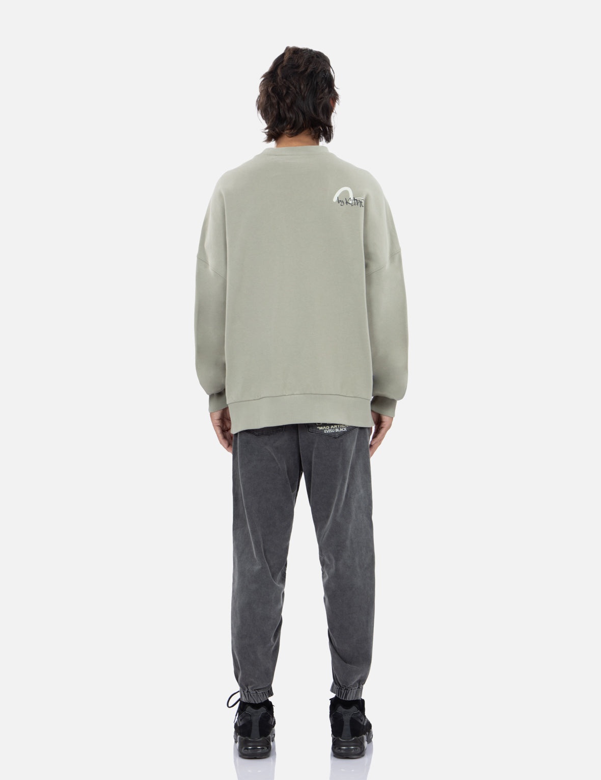 Graffiti Slogan Prints Sweatshirt - 6