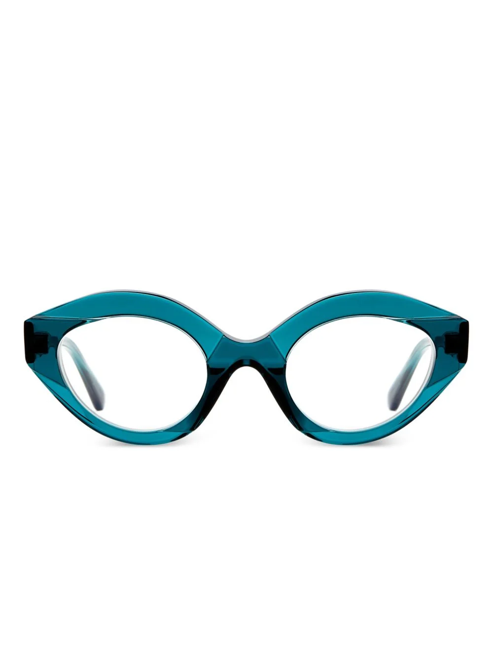 oval-frame glasses - 1