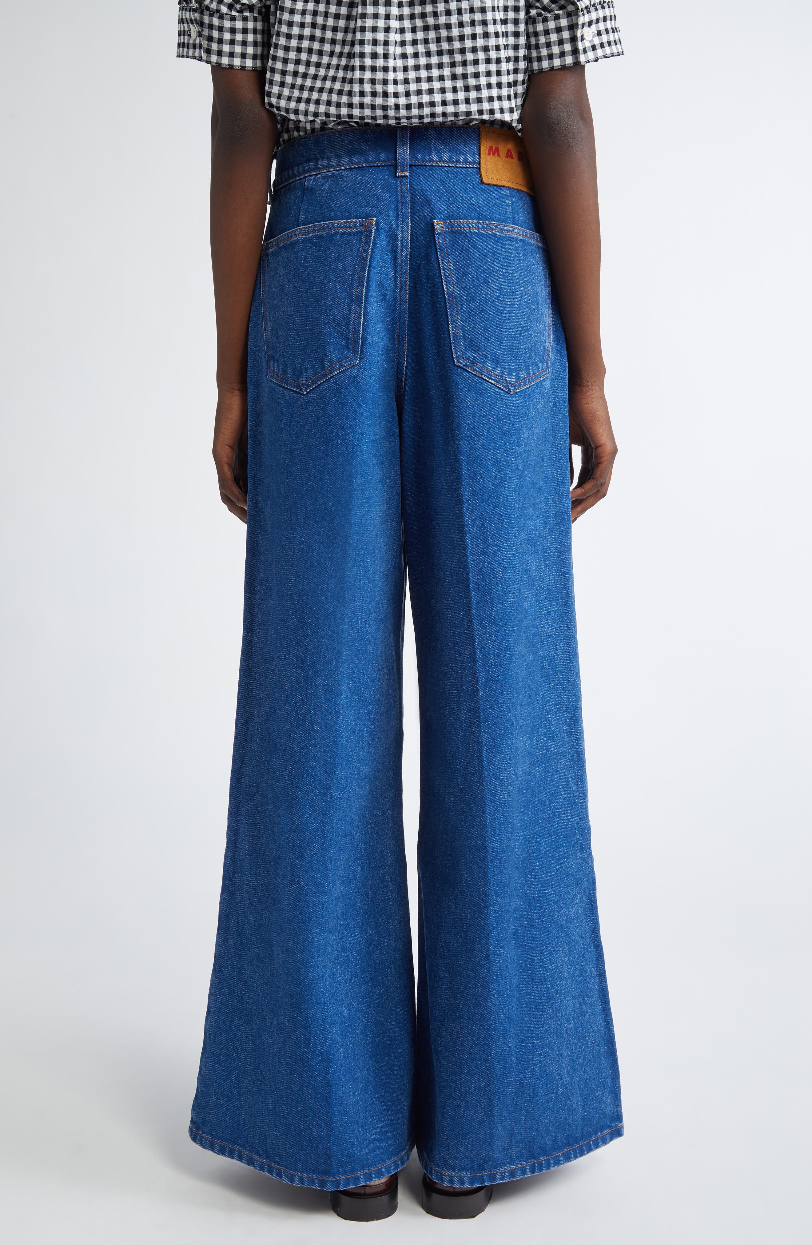Marni Wide Leg Jeans in Ocean at Nordstrom - 3