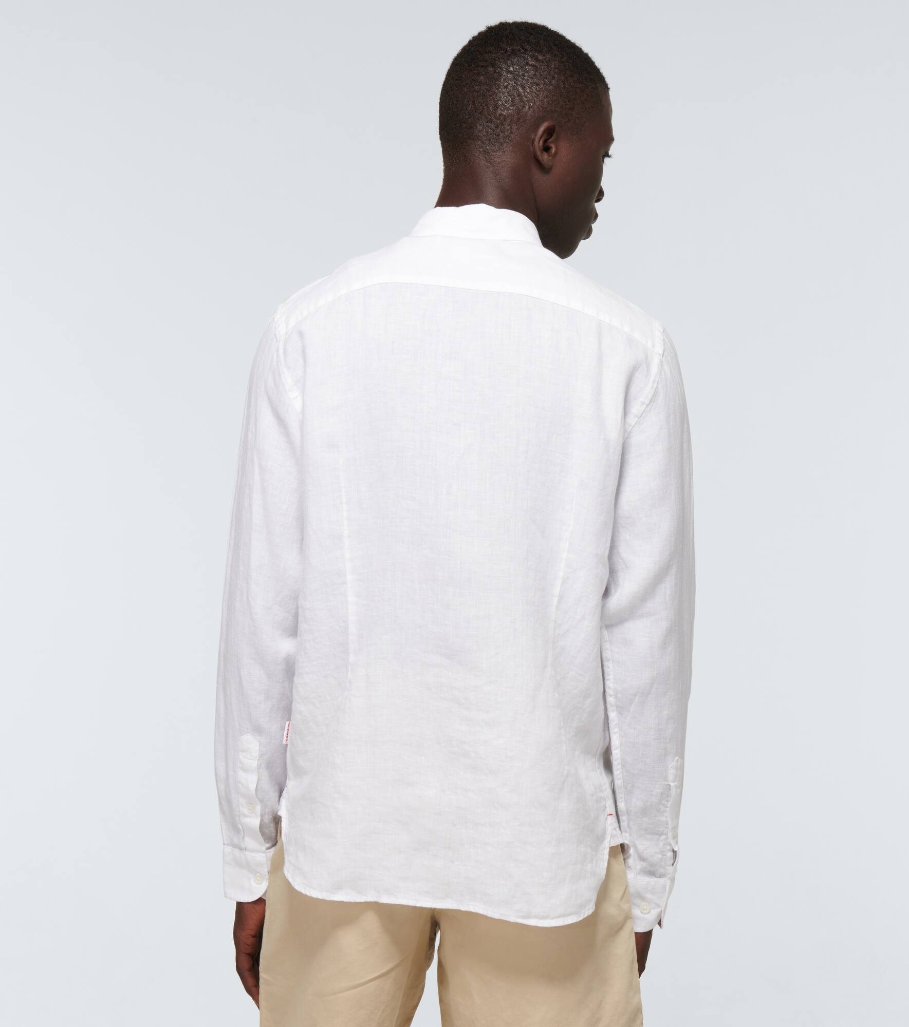 Giles linen long-sleeved shirt - 4