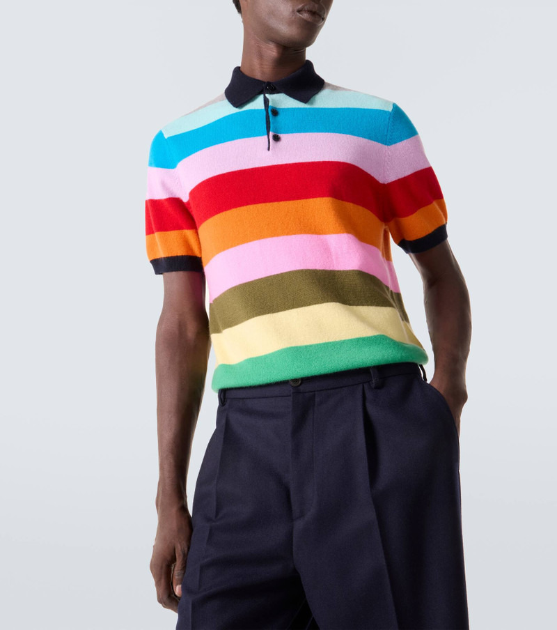 Striped cashmere polo sweater 5