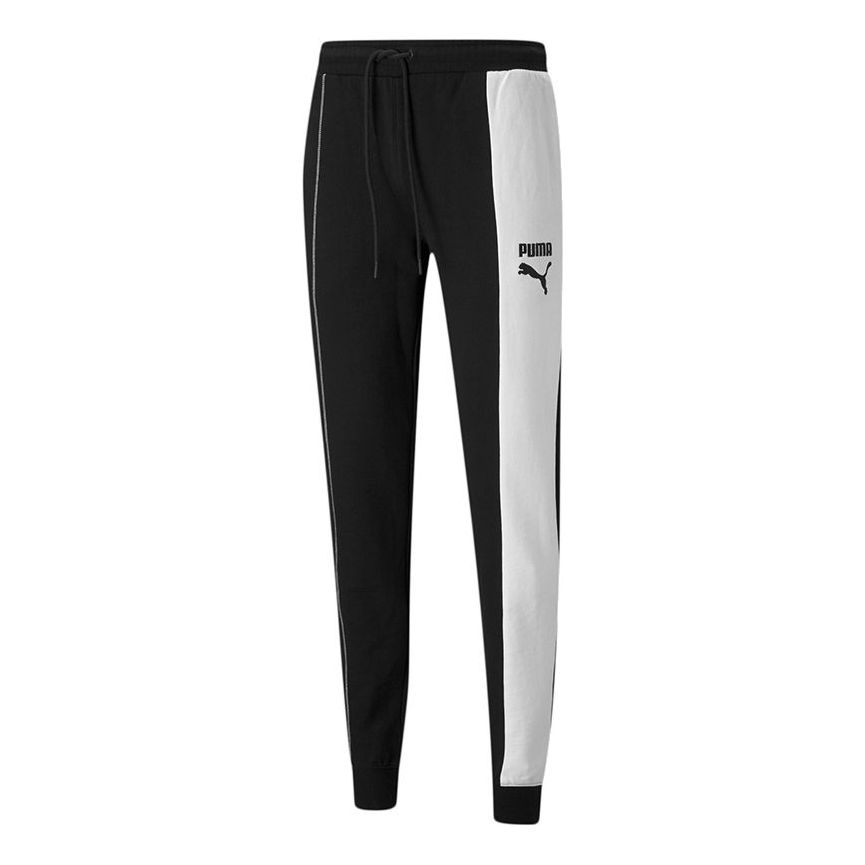 PUMA Kontrast Contrasting Colors Drawstring Casual Sports Long Pants Black 531311-01 - 1