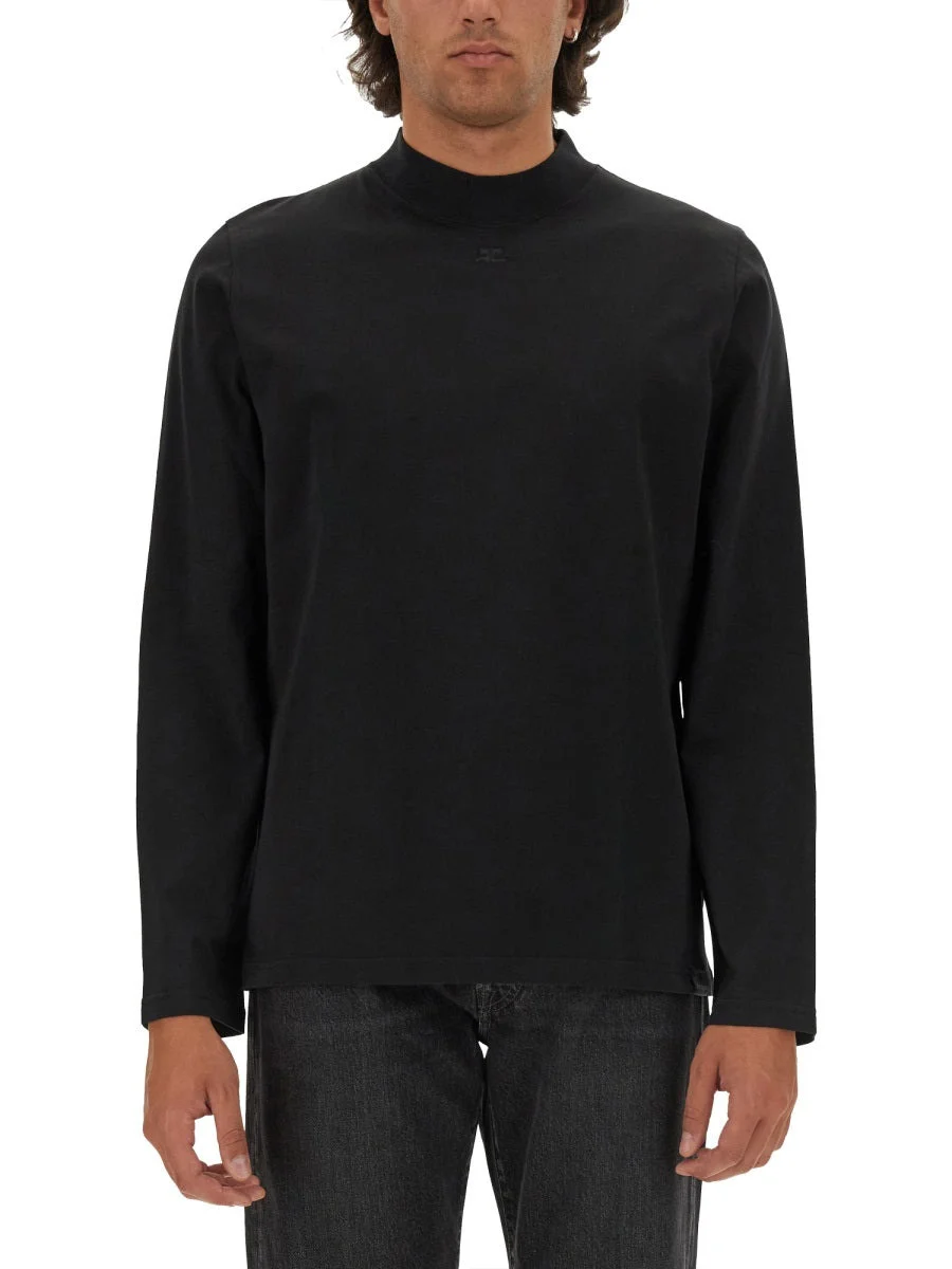 Courreges Men T-Shirt With Logo - 1