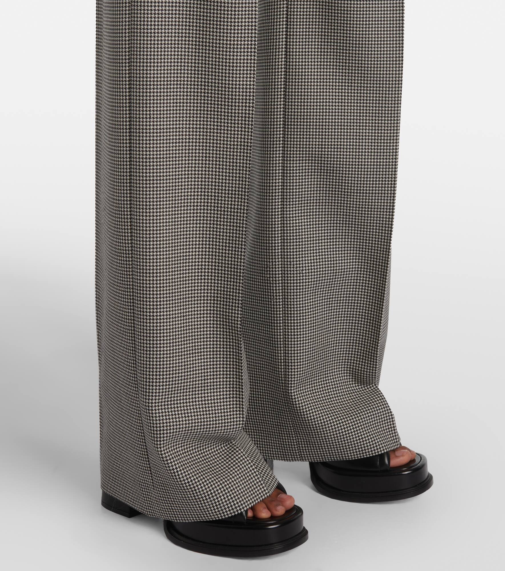 Checked cotton wide-leg pants - 5
