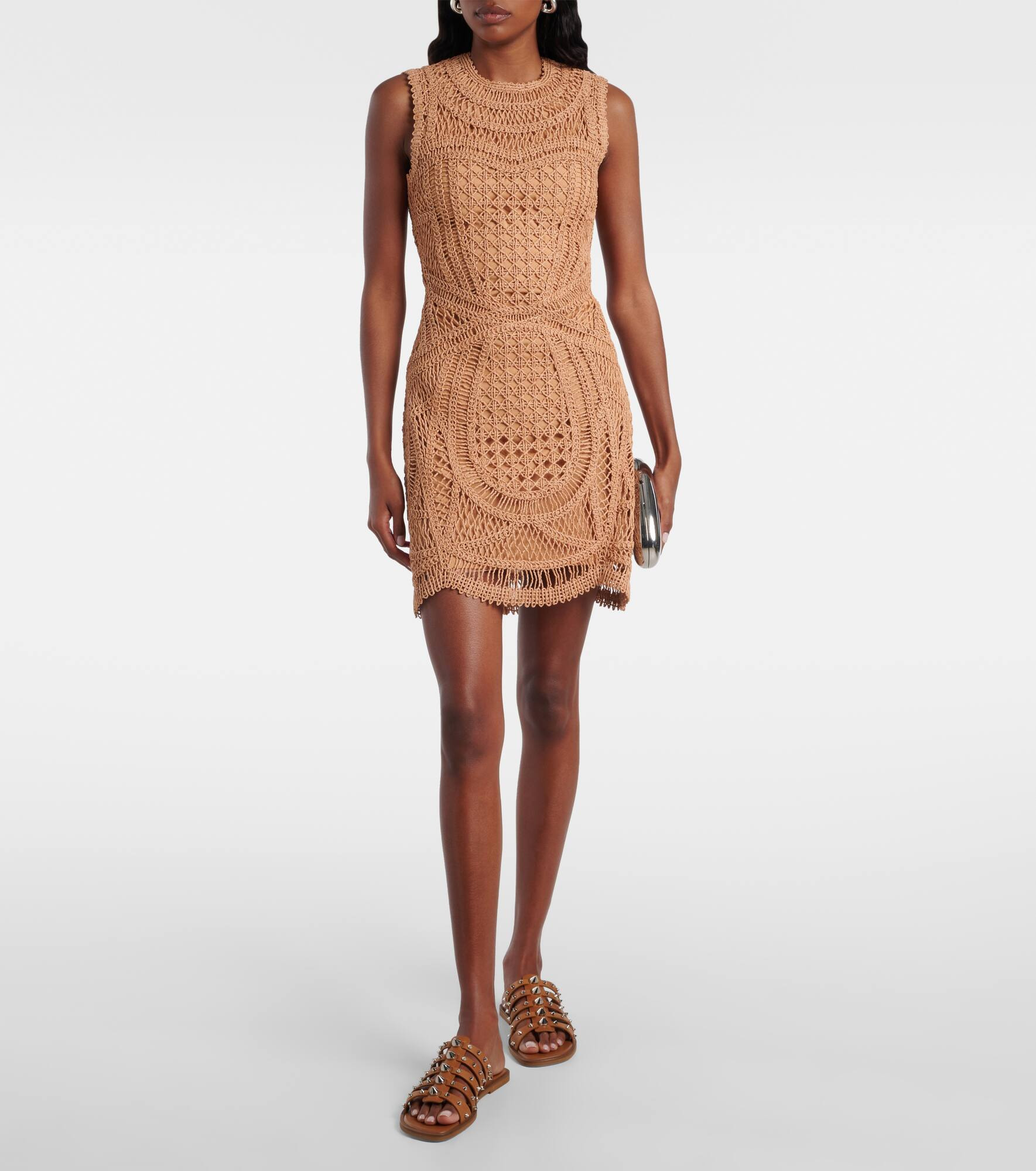 Coen raffia-blend minidress - 2