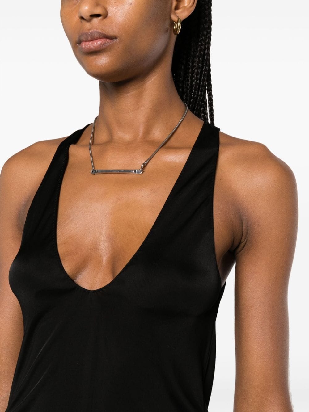 armholes silk-satin tank top - 5