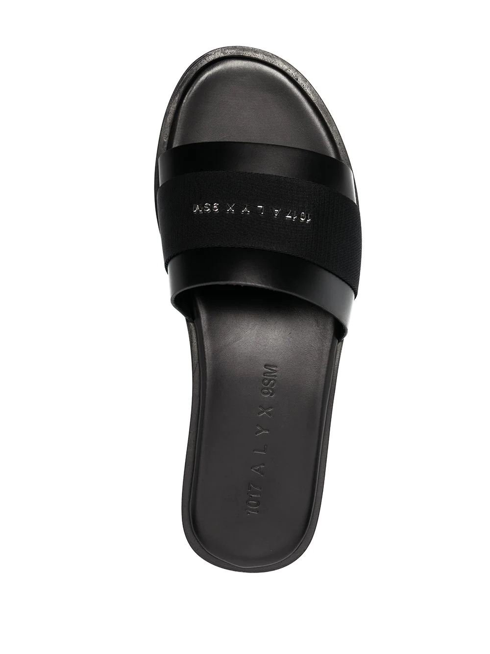 1017 ALYX 9SM logo-plaque leather slides | REVERSIBLE