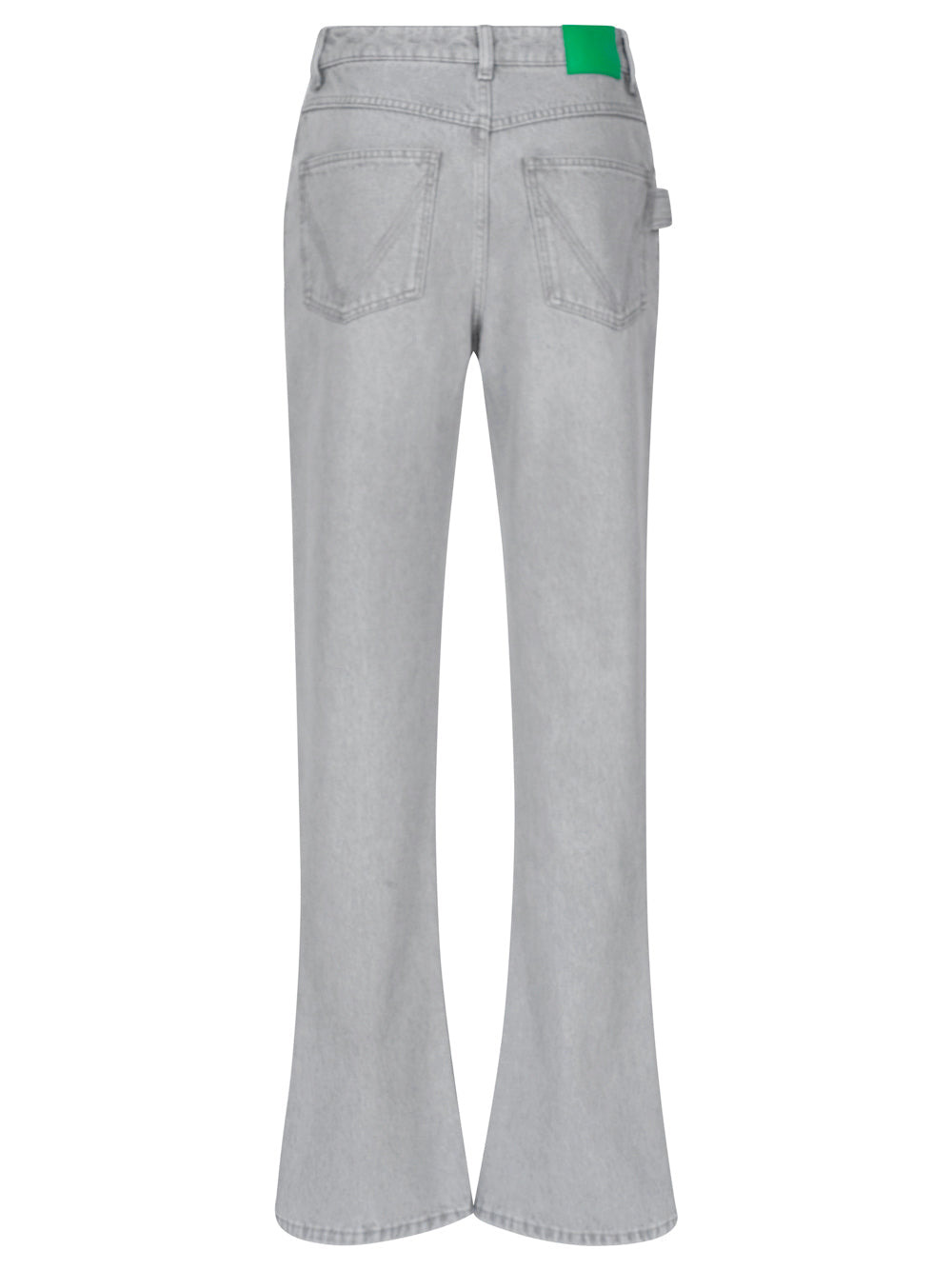 Bottega Veneta Women Light Grey Washed Denim Flared Jeans - 2